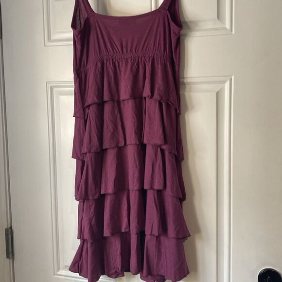 NWT New Loft Purple Ruffle Tiered Dress Size XS - Picture 8 of 8